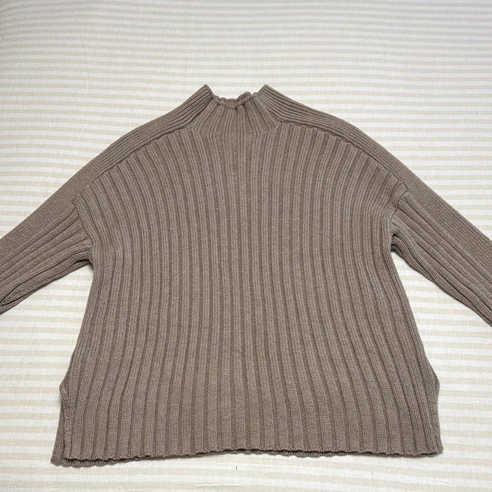 Cozy Tan Ribbed Sweater
